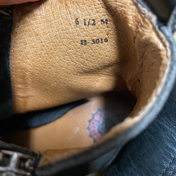 Harley Davidson biker boots black leather double zip chunky size 6.5 like new! - Picture 5 of 16